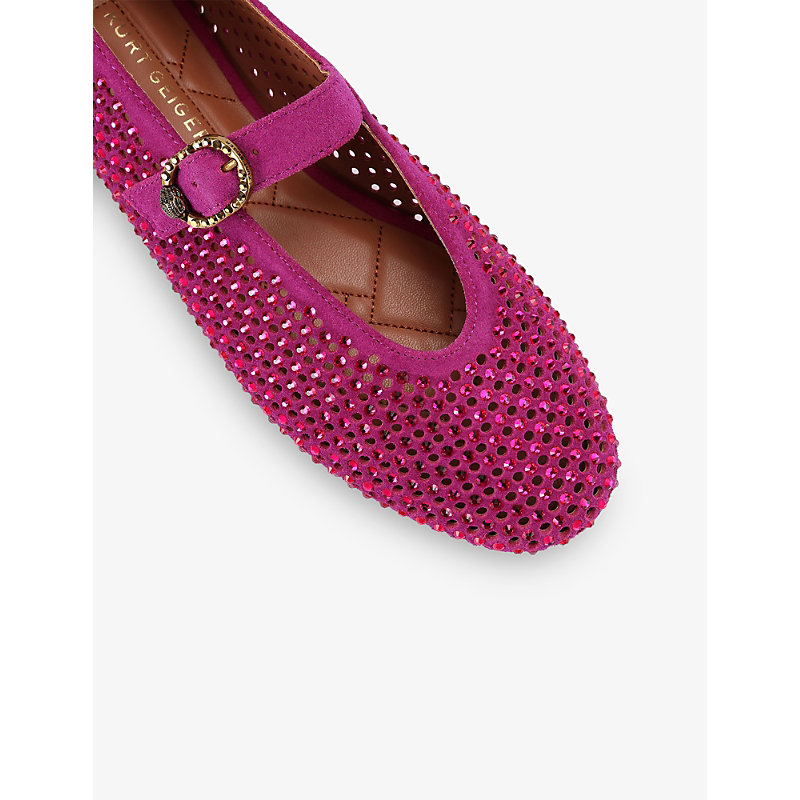 Womens Mayfair Gem Suede Ballet Flats