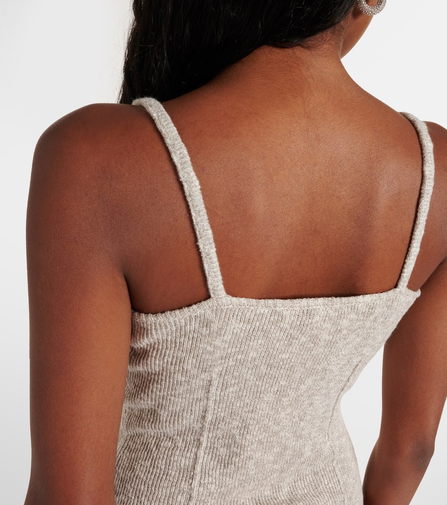 Knitted linen and cotton bodysuit