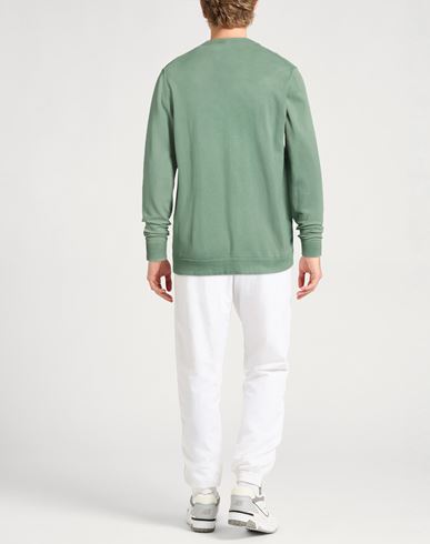 Man Sweater Sage green Size 44 Cotton
