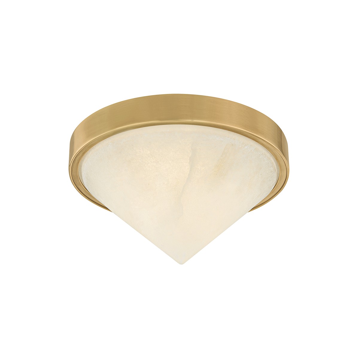 Vintage Brass LED Flush Mount from the Colmar Collection