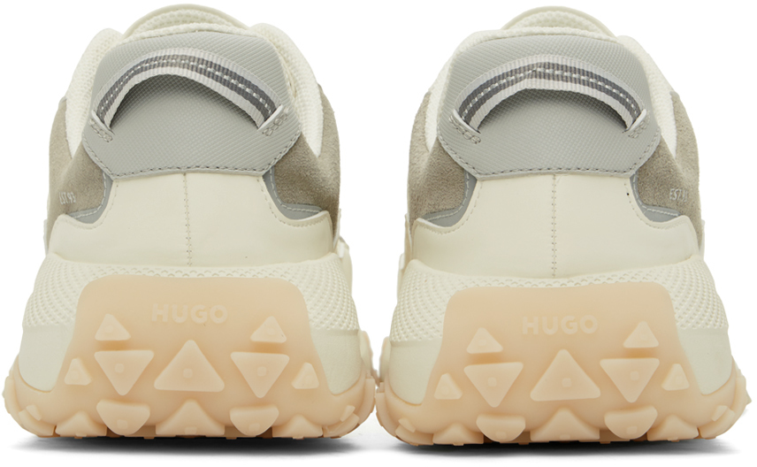 Hugo Off-White Mixed-Material Sneakers