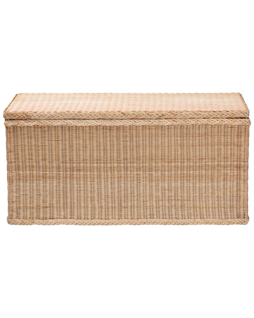 Caden Braided Rattan Chest With Lift-Top Lid