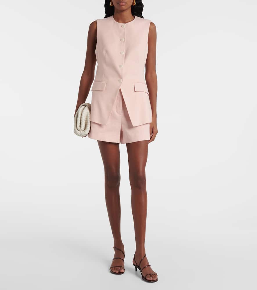 Lois linen-blend vest