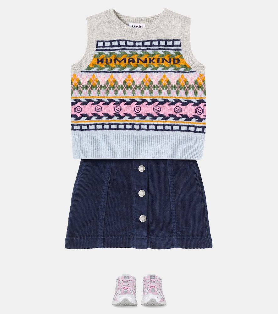 Grace argyle wool sweater vest