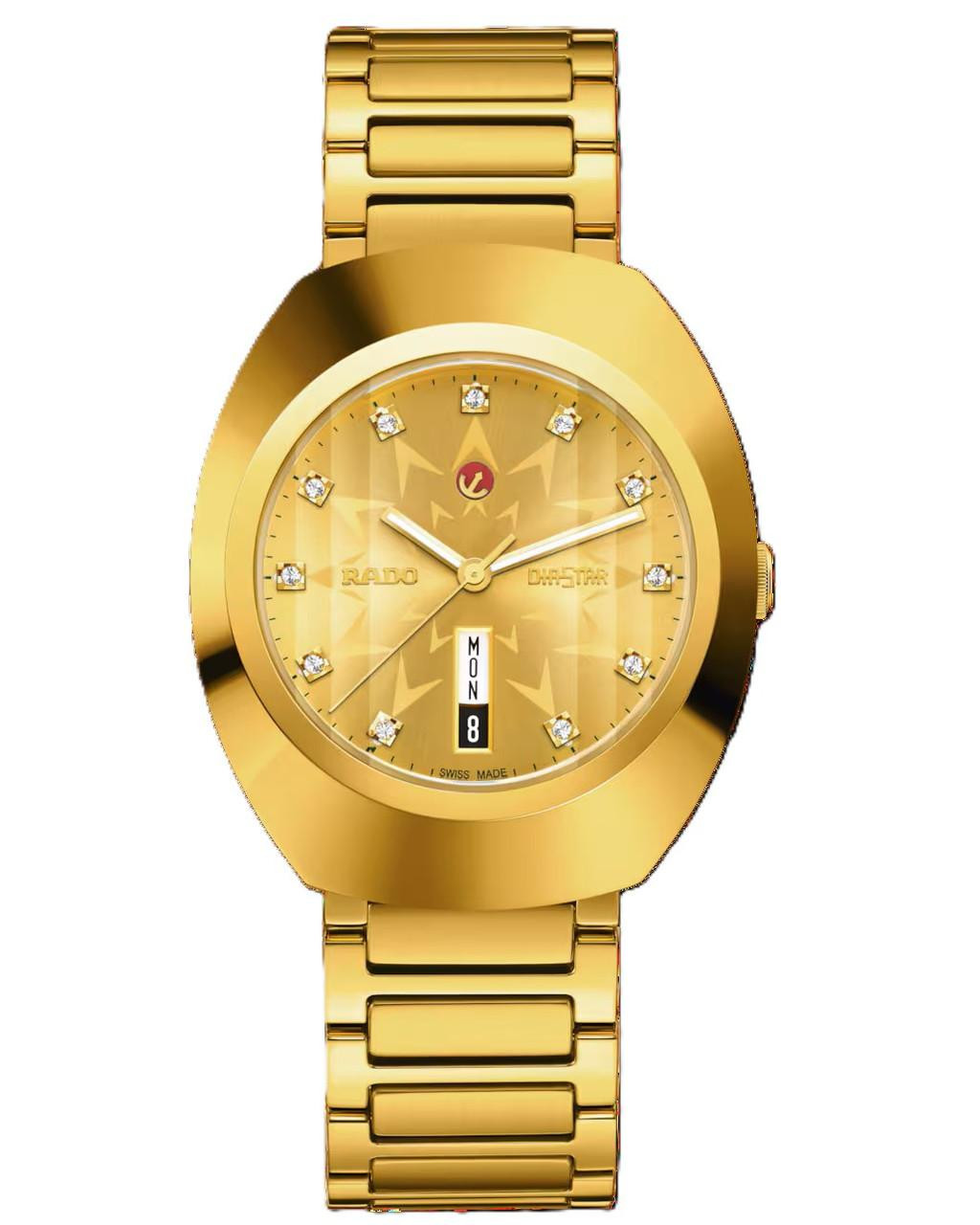 RADO Dia Star Original Automatic 38MM Gold Dial SS Men's Watch R12161663