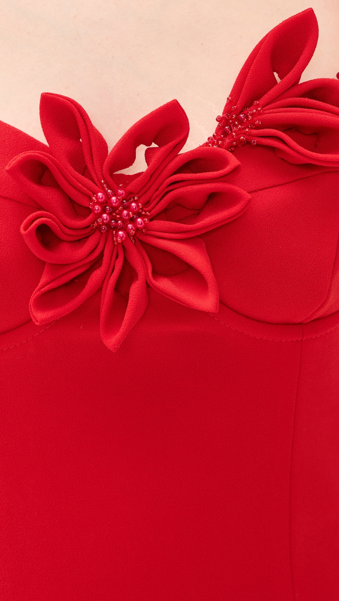 Dhalia Crepe Mini Dress Red