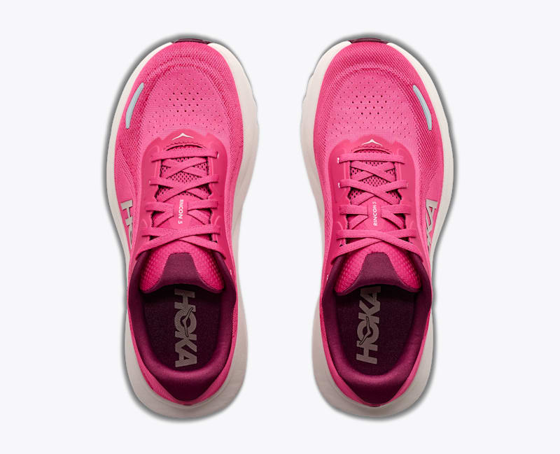 HOKA Women's Rincon 5 Shoes in Pink Punch/Alabaster