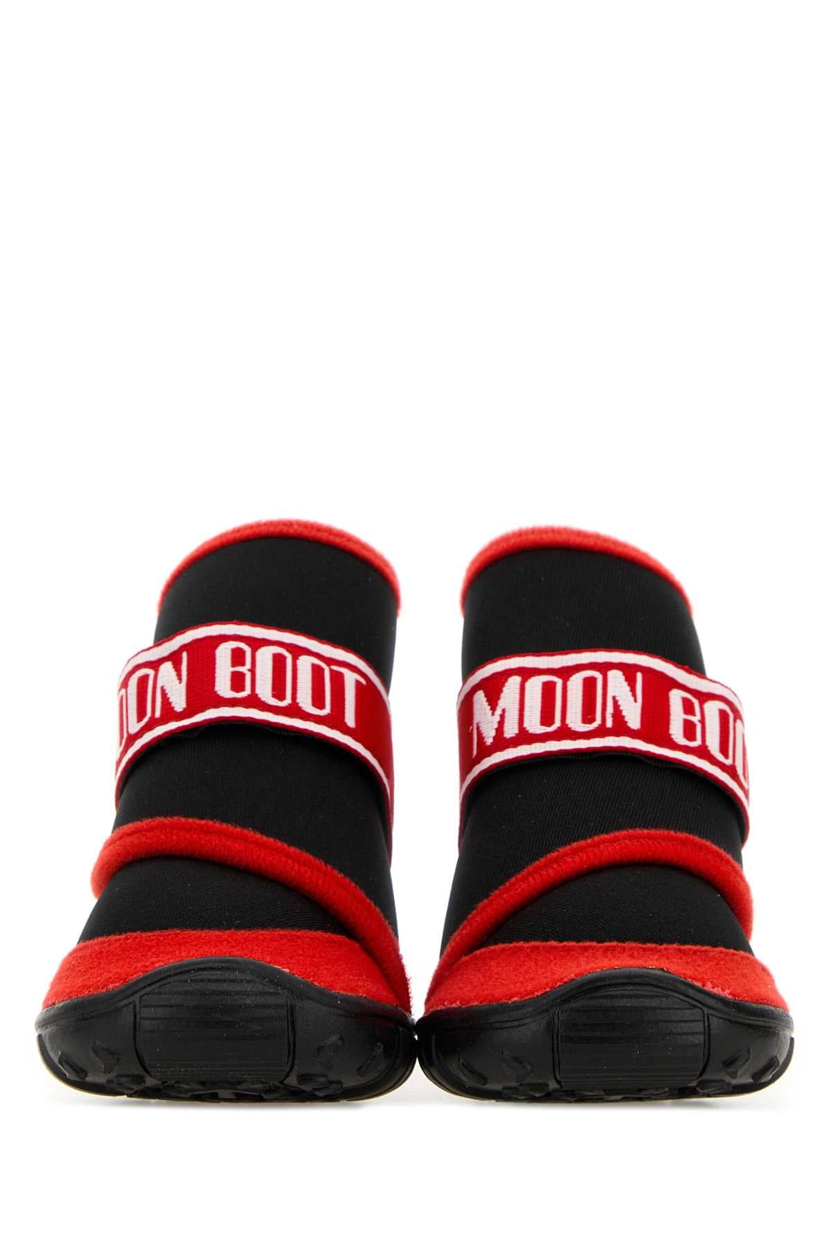 Two-Tone Fabric X Moonboot Shoes Red Extra-accessori
