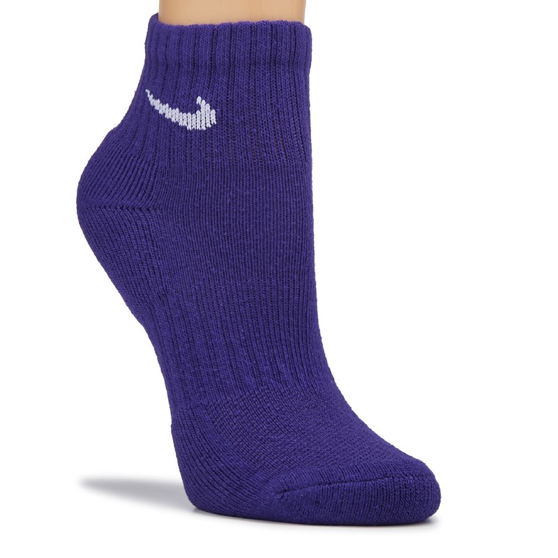 6 Pack Youth Medium Cushioned Ankle Socks (Rainbow Assorted)
