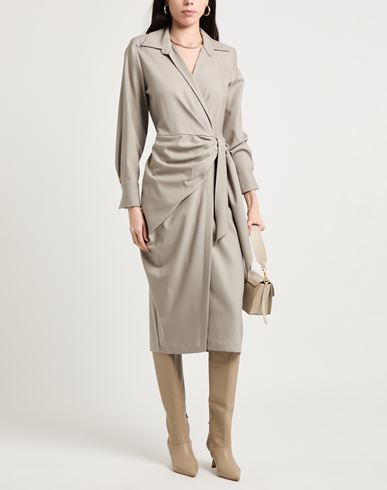 Crida Milano Woman Midi dress Sand Size 0 Virgin Wool, Lycra