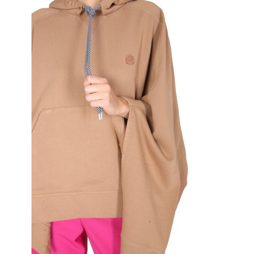 Poncho Sweatshirt With Embroidered Logo