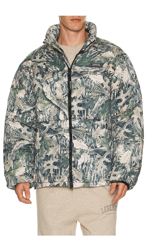 Legends Alpine Puffer Jacket in Green. L. Also in S, M, XL/1X