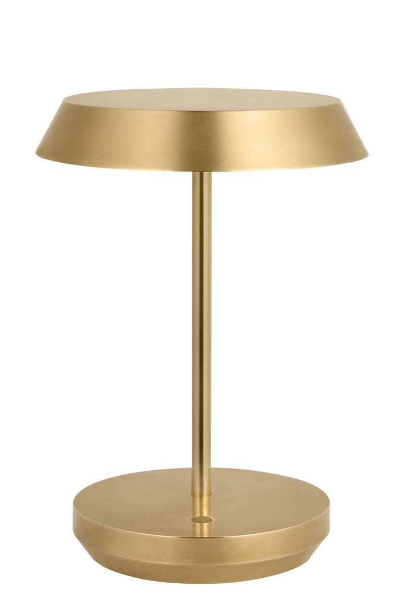 Hand Rubbed Antique Brass LED Table Lamp from the Tepa Collection