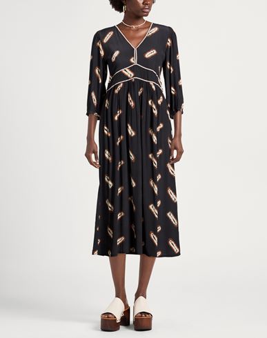 Woman Midi dress Black Size 0 Viscose, Polyester