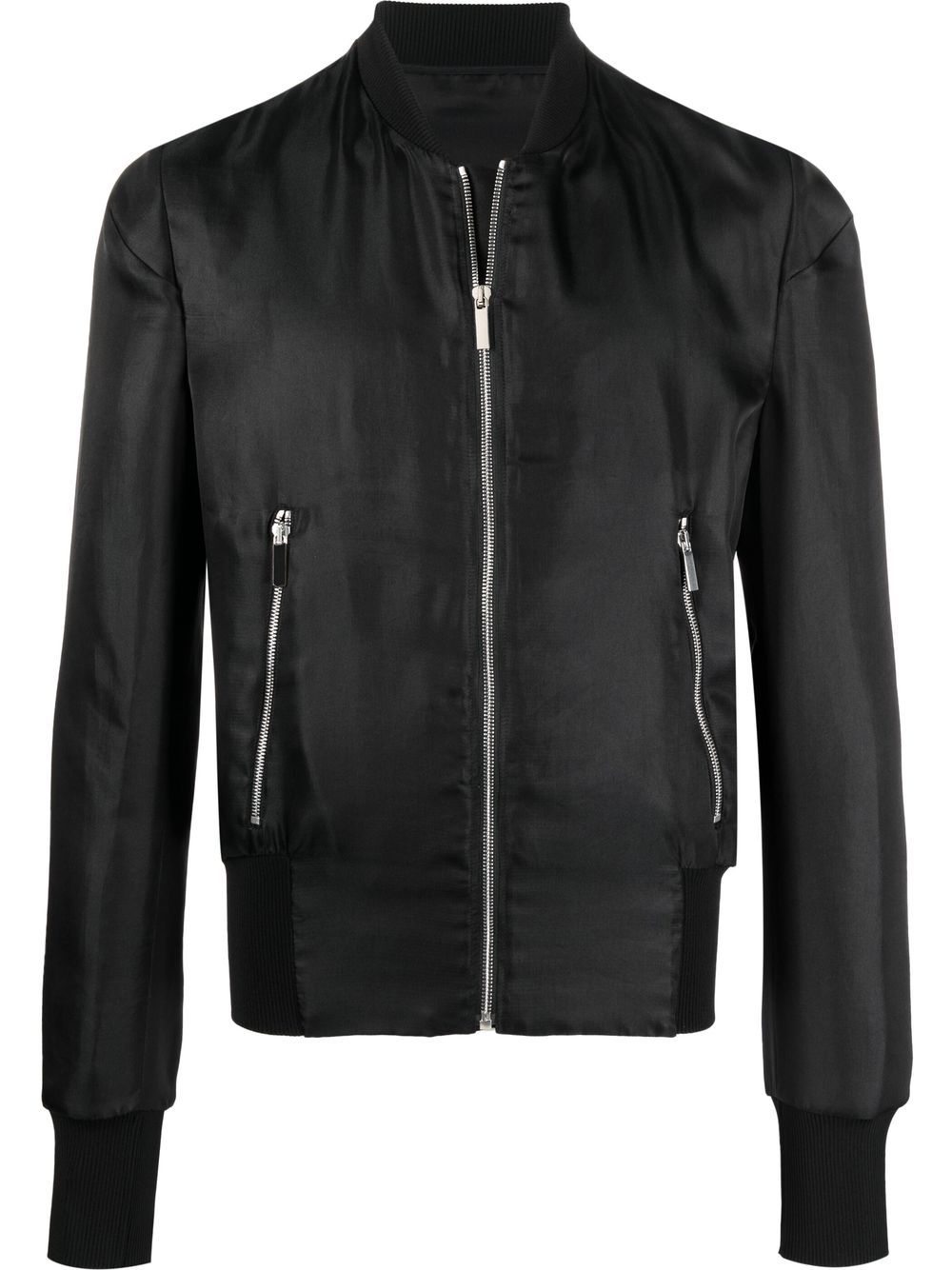 Zipped-up bomber jacket - Black