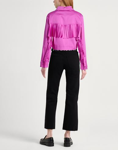 Woman Jacket Fuchsia Size 8 Cotton, Elastane