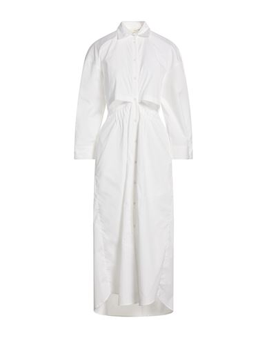 Woman Maxi dress White Size L Cotton