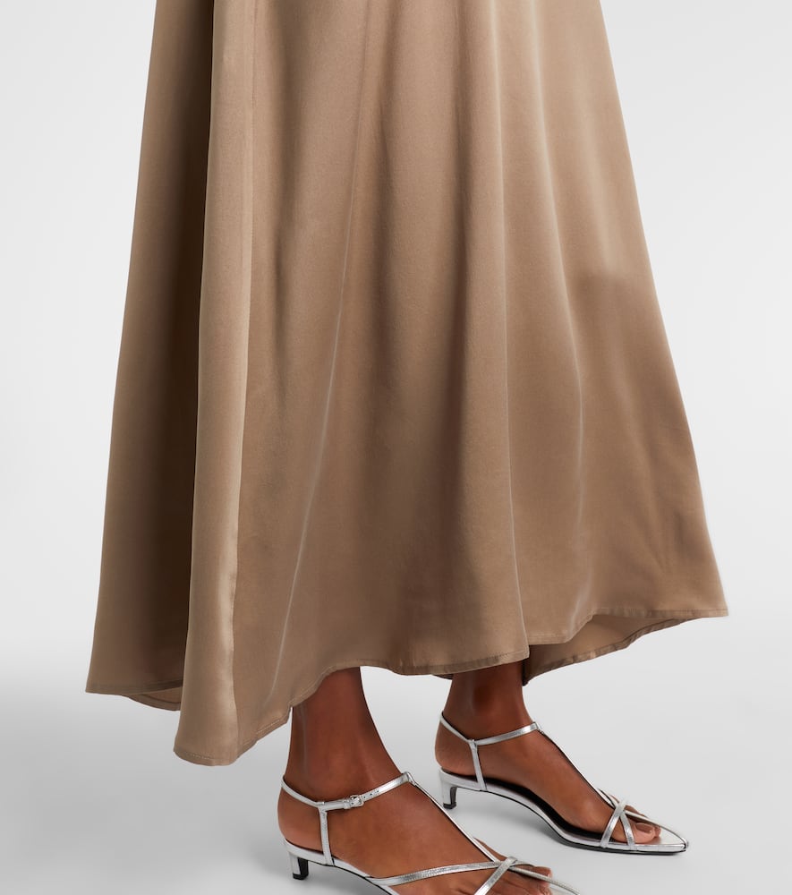 Melfi silk twill maxi dress