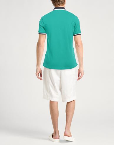 Gas Man Polo shirt Emerald green Size S Cotton, Elastane