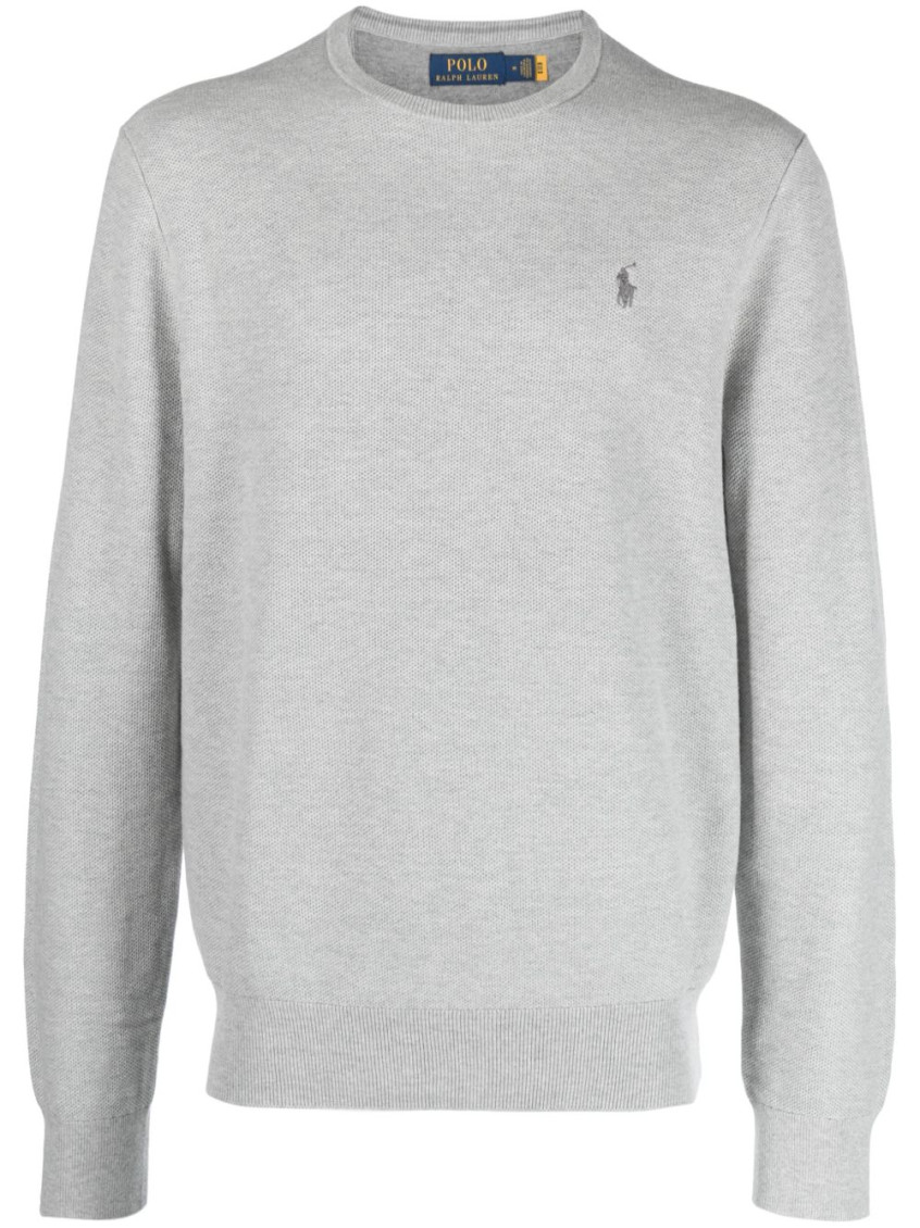 Pony Embroidered Crewneck Knitted Jumper