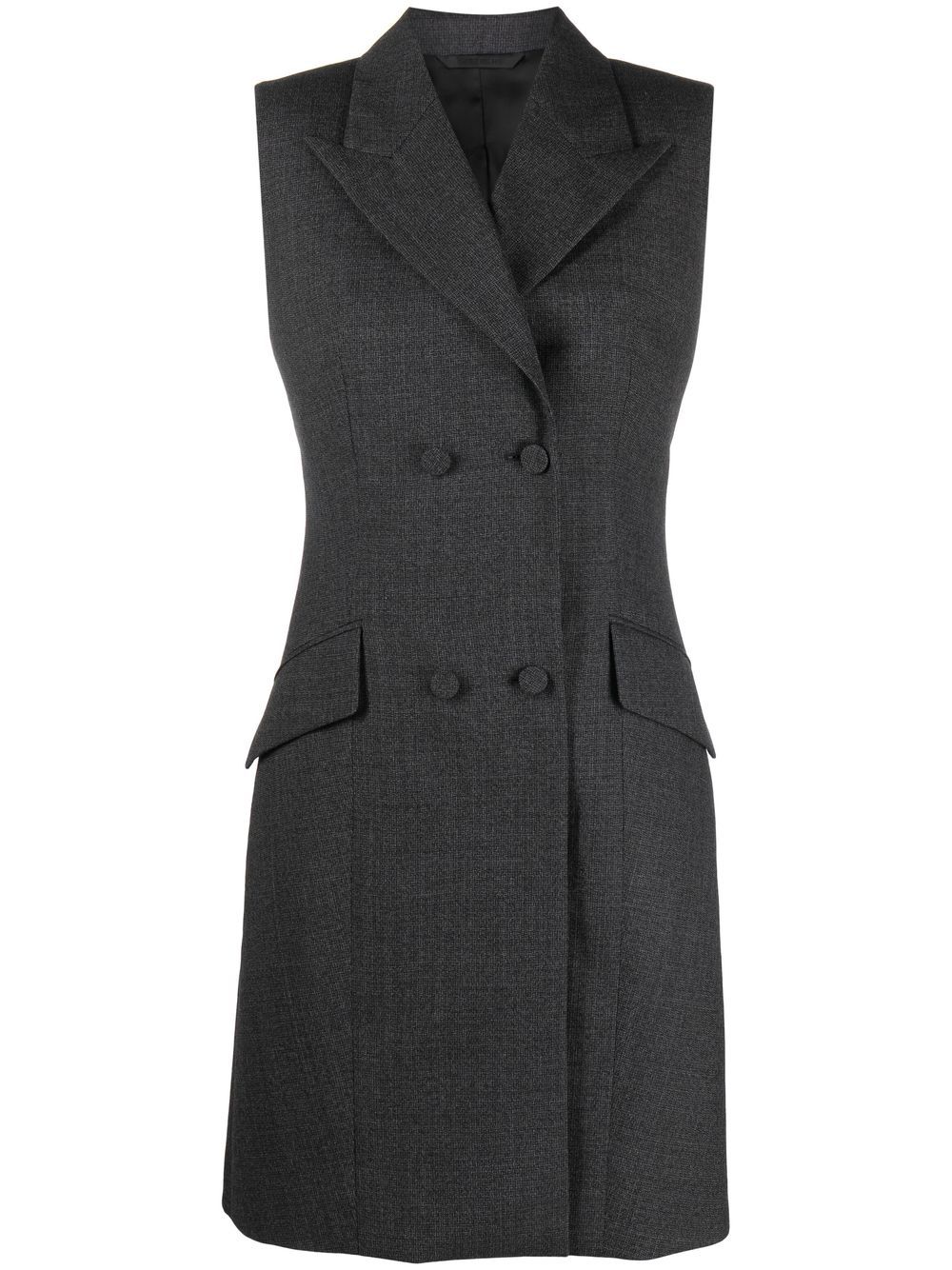 Double-breasted tuxedo minidress - Grey