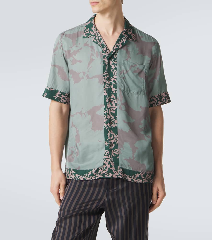 Printed bowling shirt