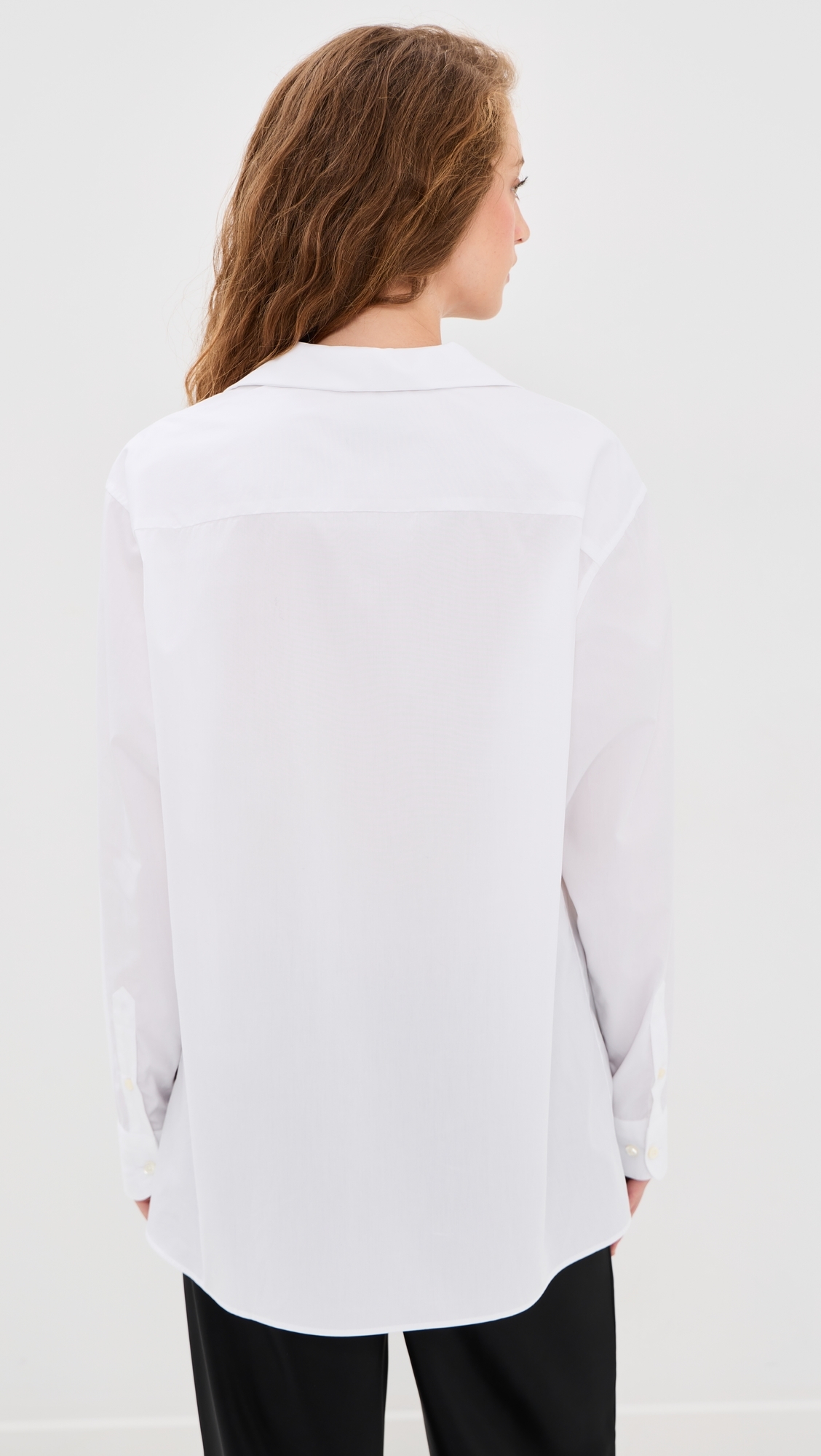 Deep V Blouse White