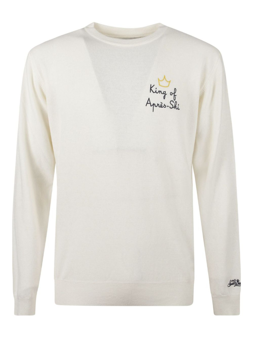 Saint Barth - crew neck sweatshirt with long sleeves and embroidery