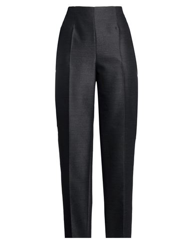 Woman Pants Charcoal Size 8 Virgin Wool, Silk