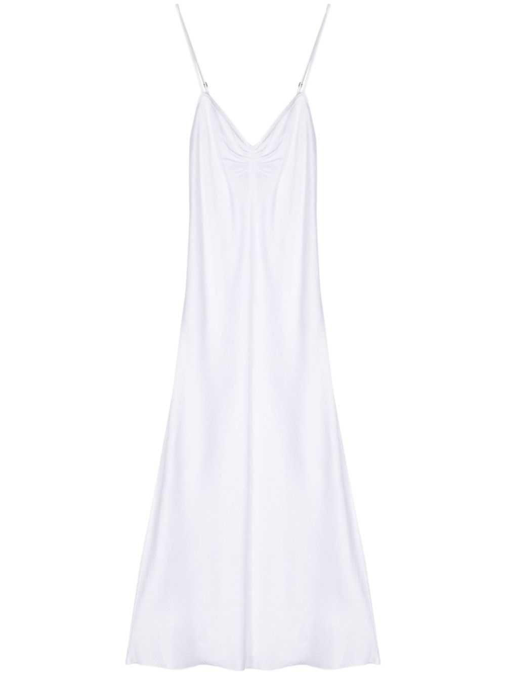 Crinkled satin slip dress - Green