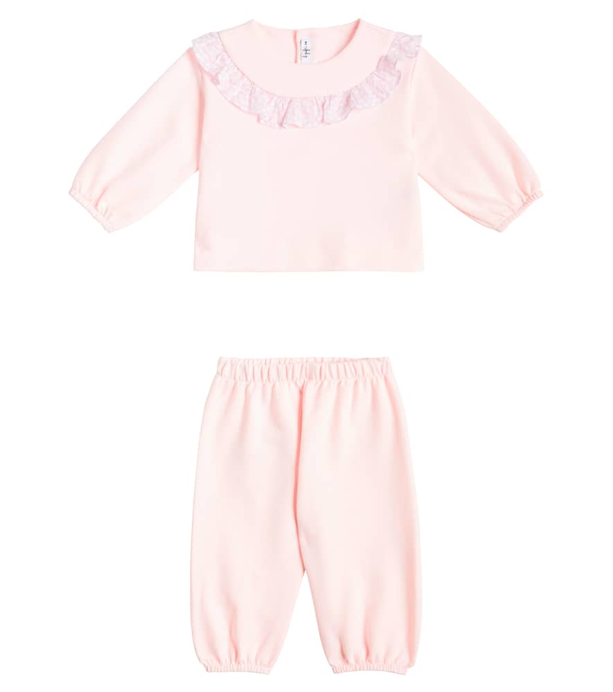 Il Gufo Baby cotton sweatshirt and sweatpants set