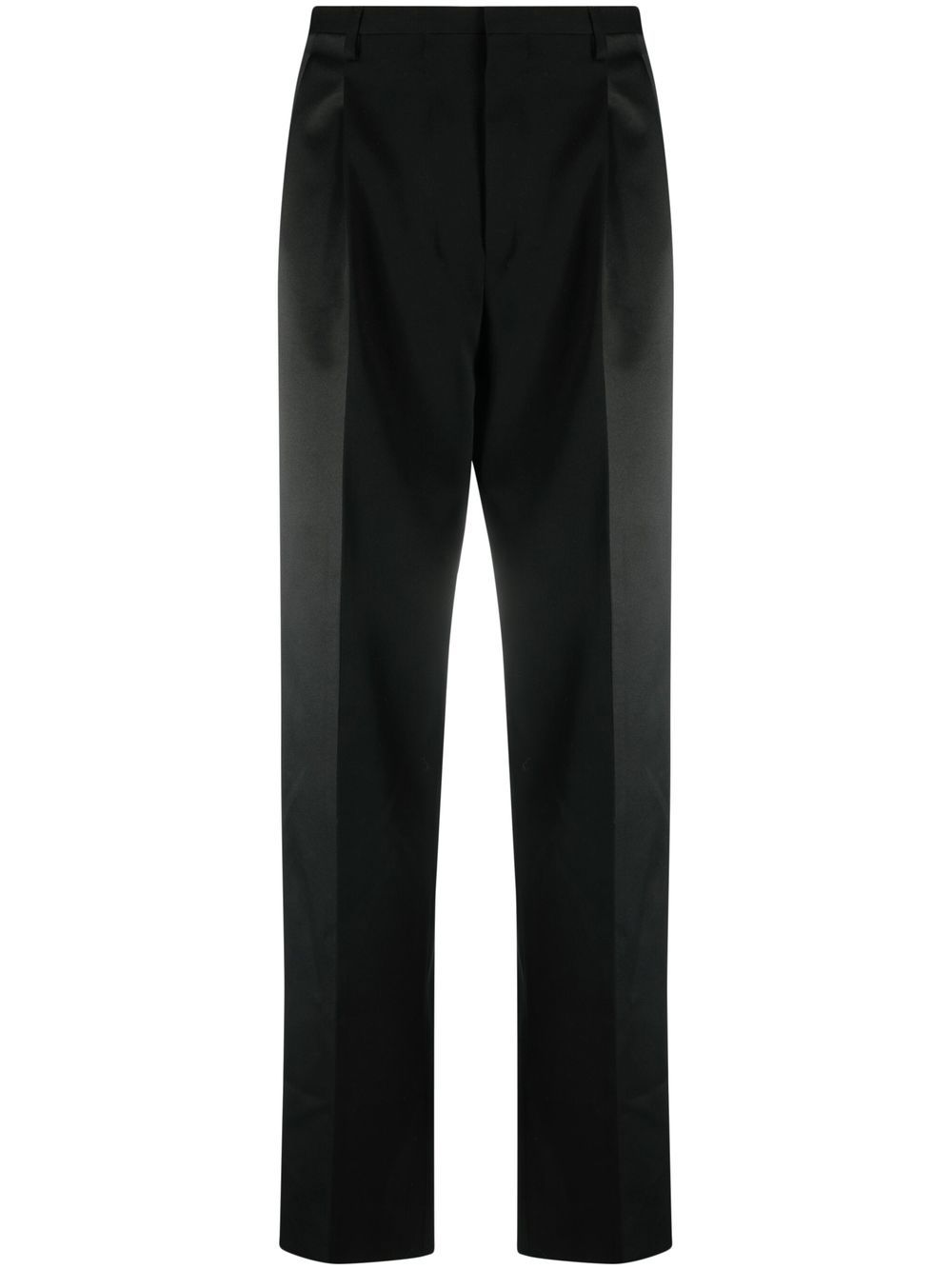 Straight-leg tailored trousers - Black