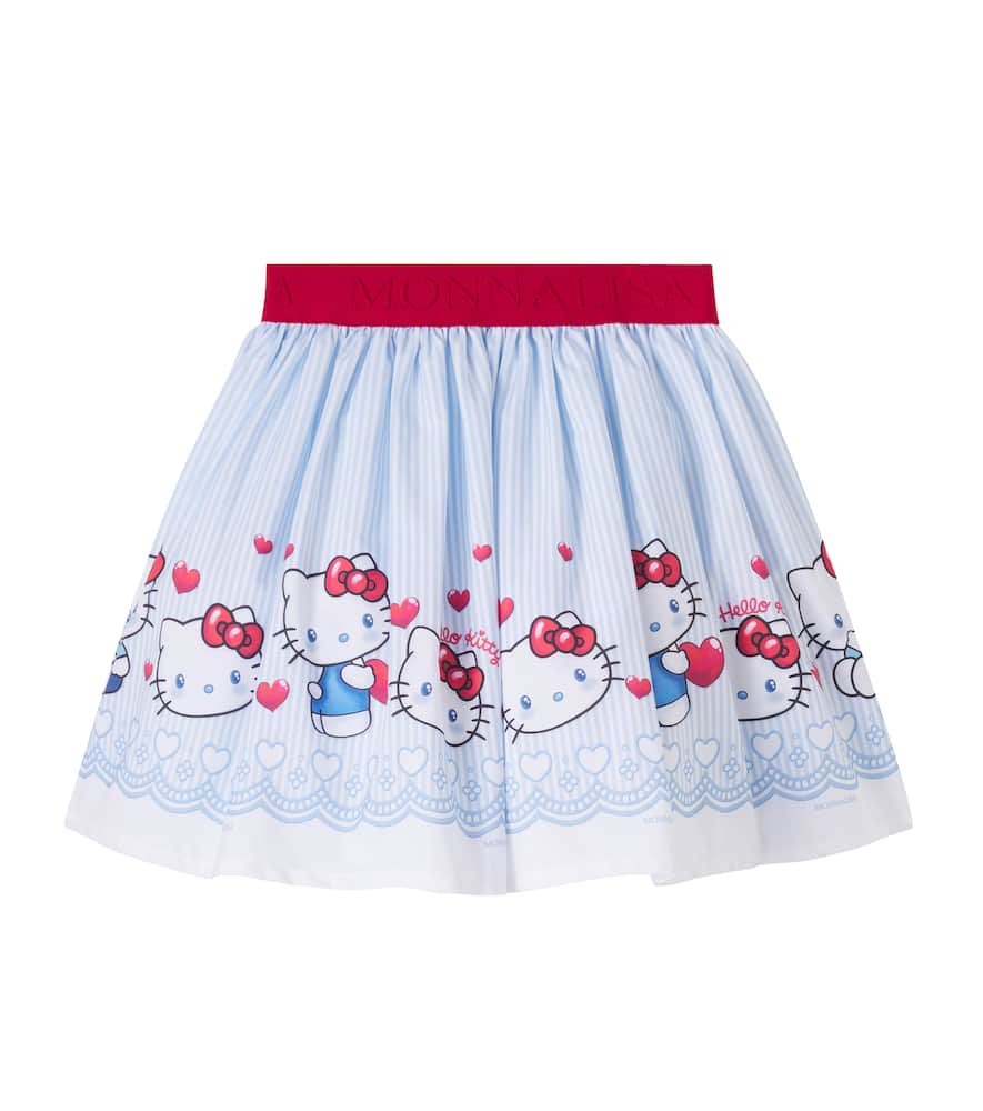 X Hello Kitty striped cotton skirt