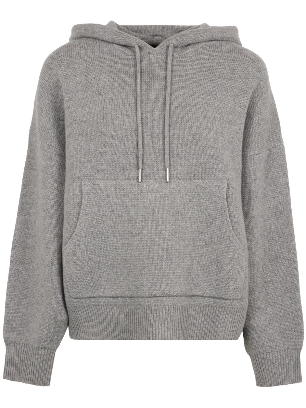 Long-sleeve wool hoodie - Grey