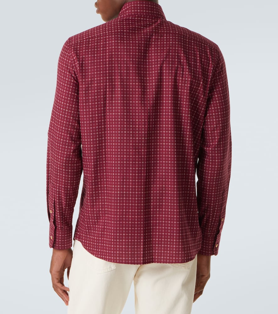 Checked cotton poplin shirt