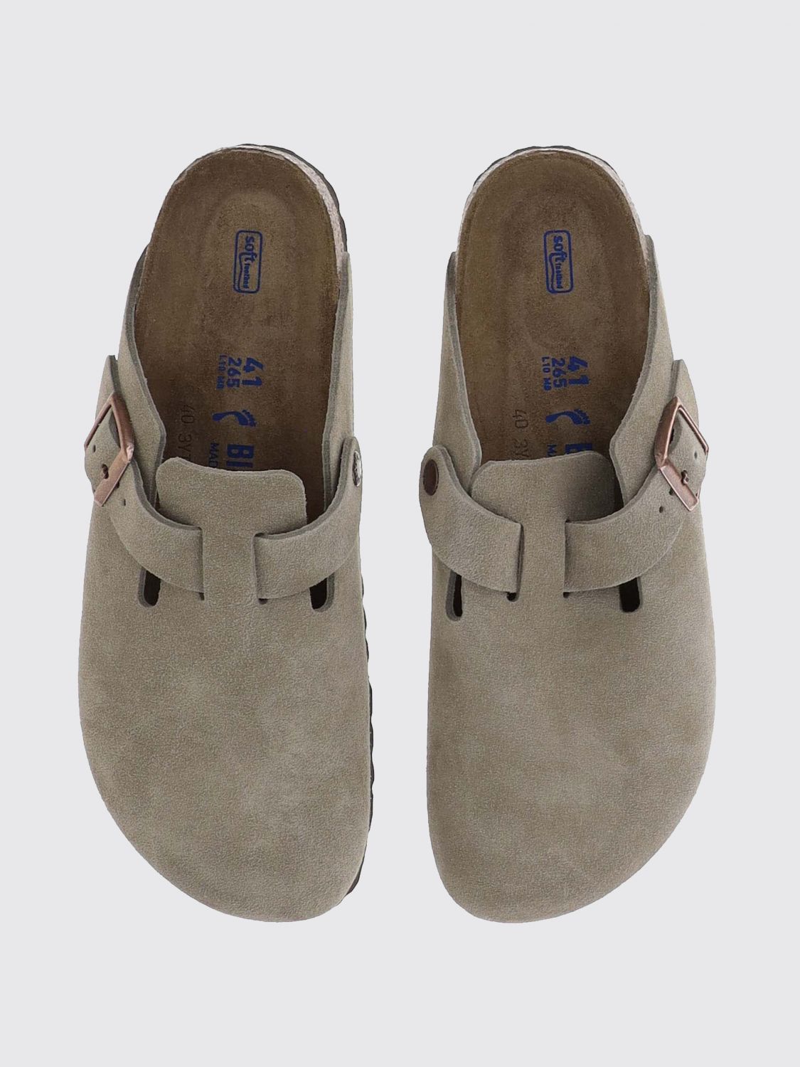 Boston suede clogs - Neutrals