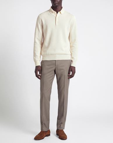 Man Sweater Off white Size L Silk, Cotton