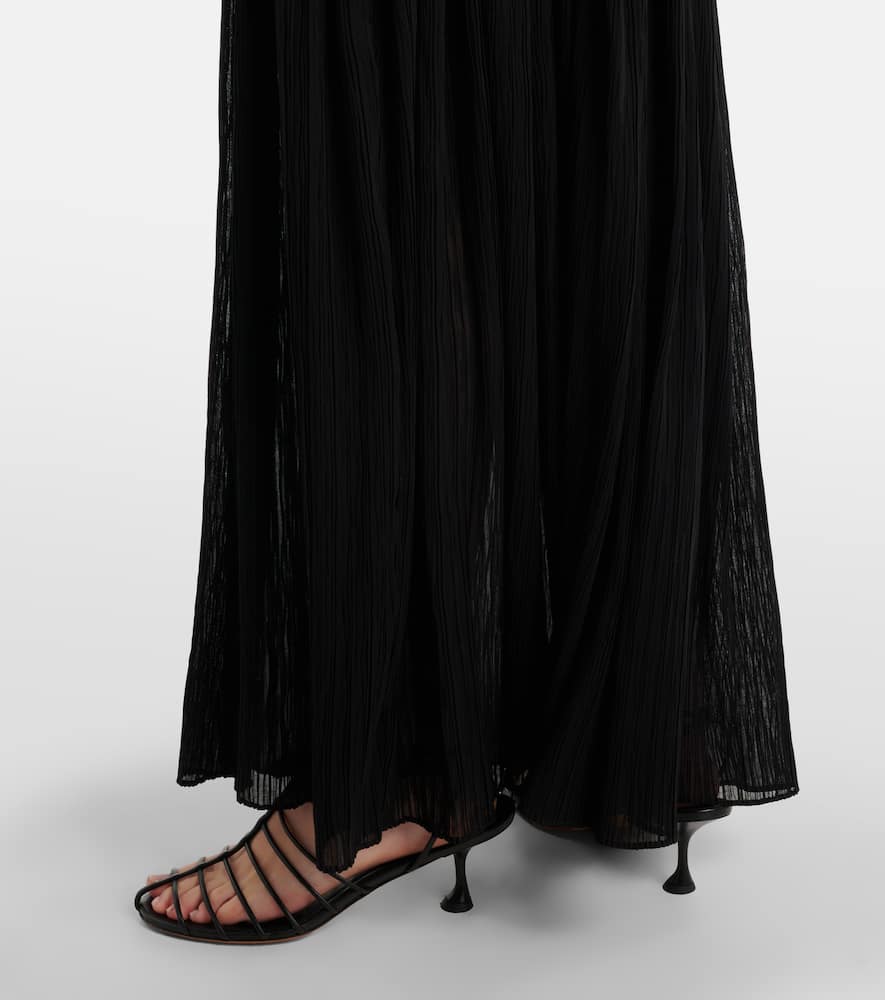 Cora one-shoulder crêpe chiffon maxi dress