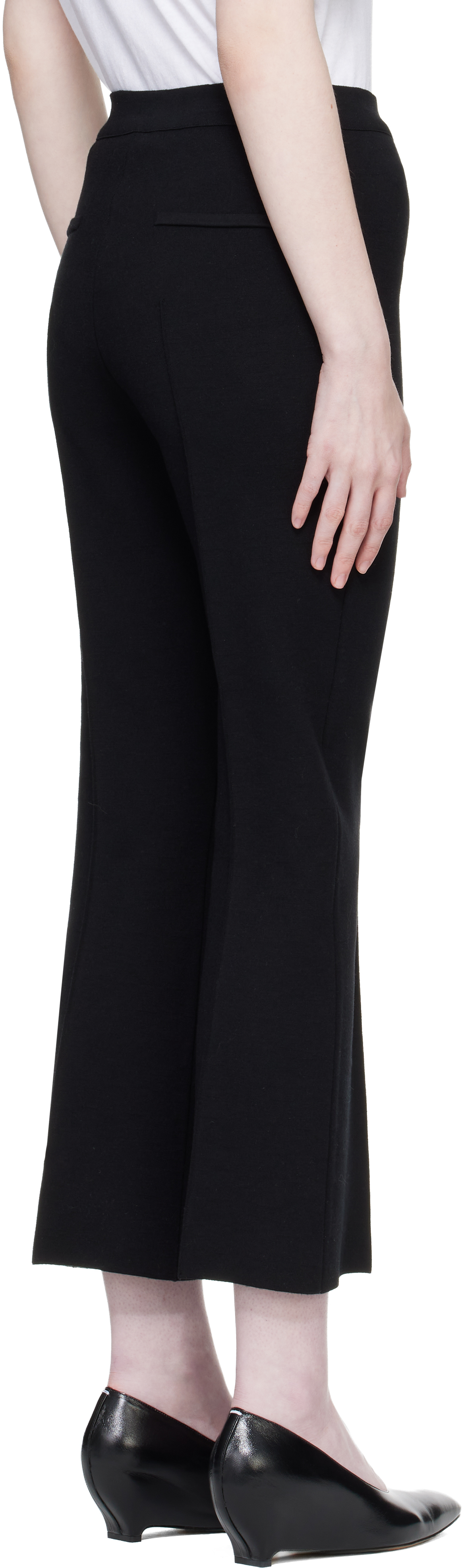 Black Merino Kick Trousers