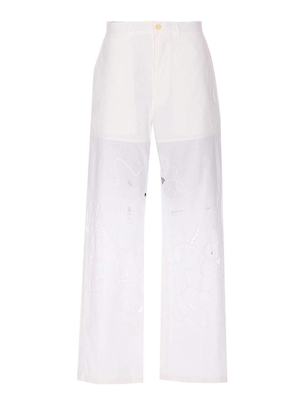 Marine Serre cotton trousers - White