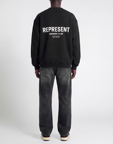 Man Sweatshirt Black Size S Cotton