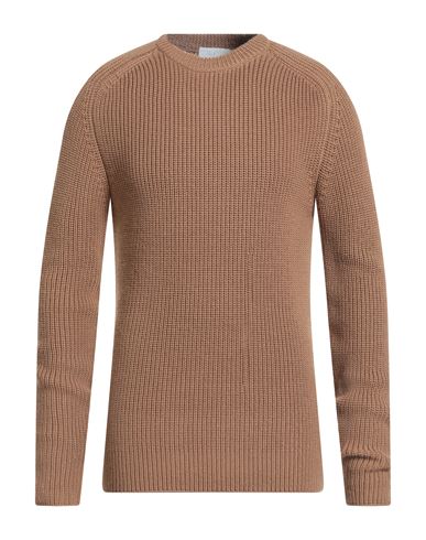 Man Sweater Camel Size 40 Merino Wool
