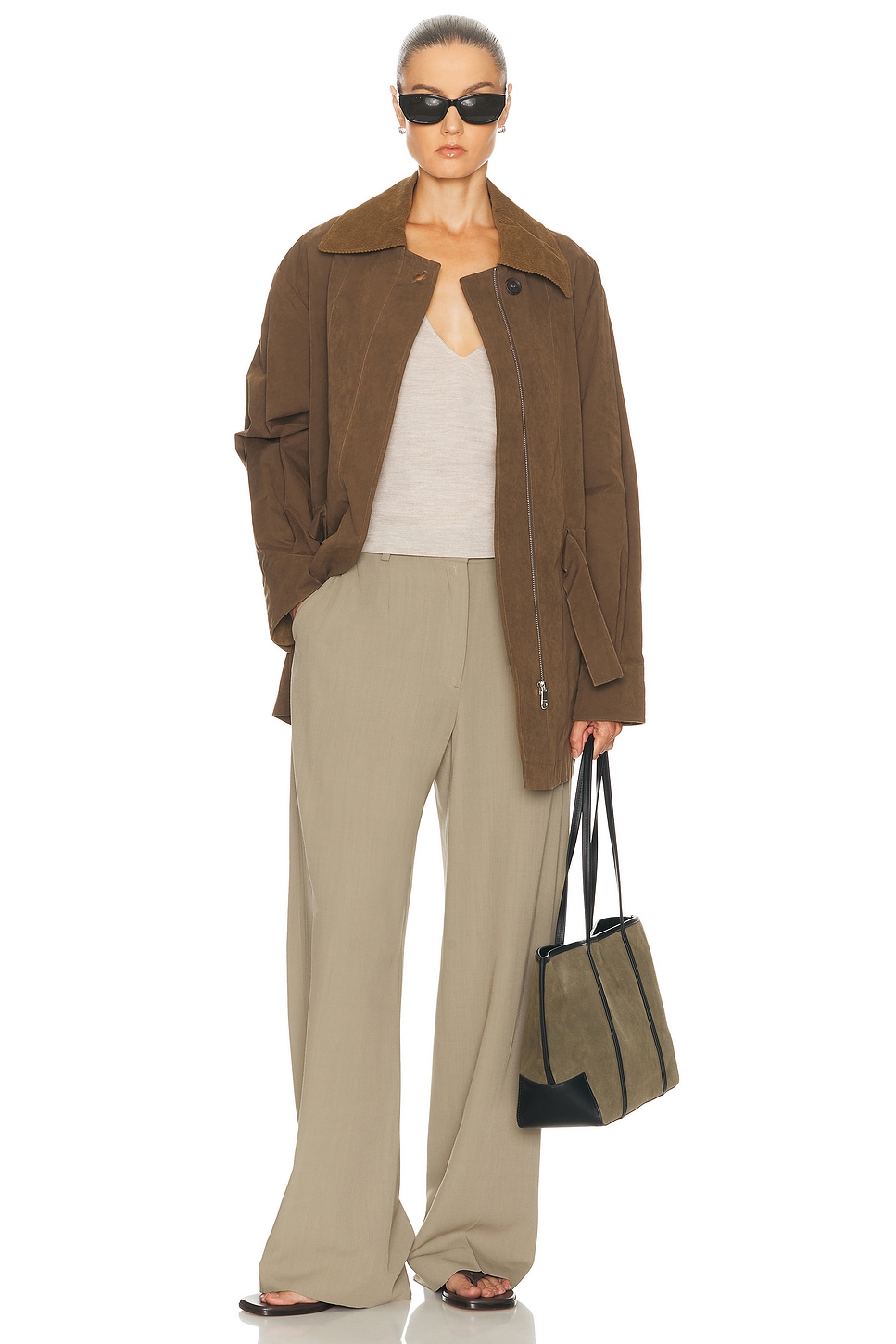 House of Dagmar Field Cotton Jacket in Brown
