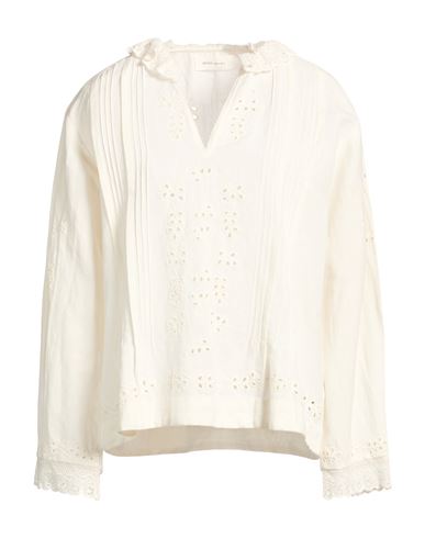 Woman Top Off white Size 10 Linen, Organic cotton