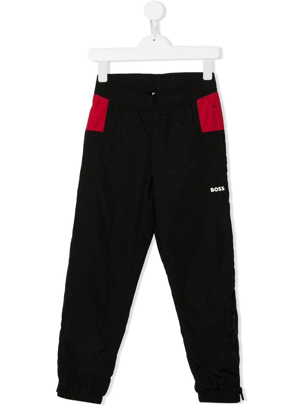 Color-block cargo trousers - Black