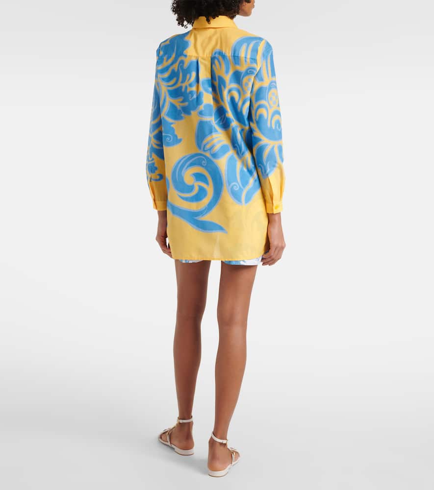Printed cotton and silk shirt