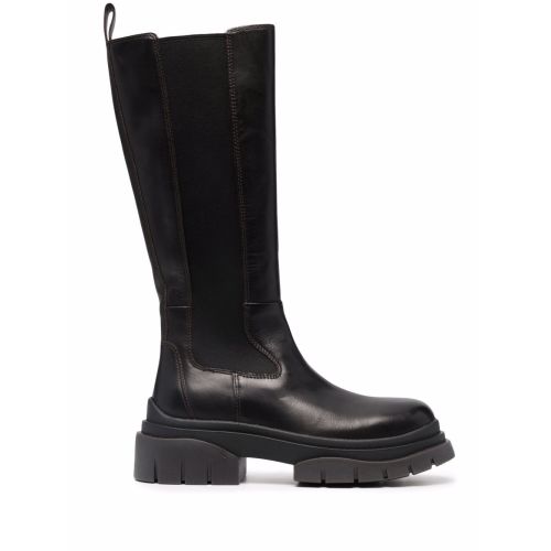 Slip-on leather boots - Brown