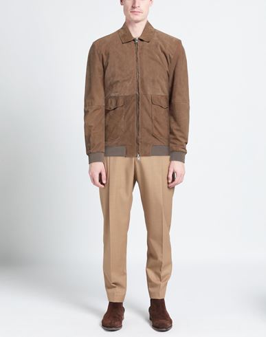 Dfour Man Jacket Camel Size 44 Leather