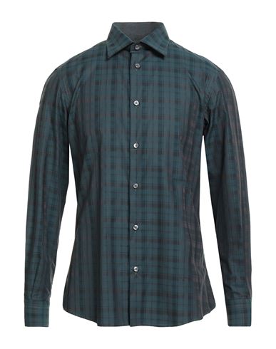 Man Shirt Deep teal Size L Cotton