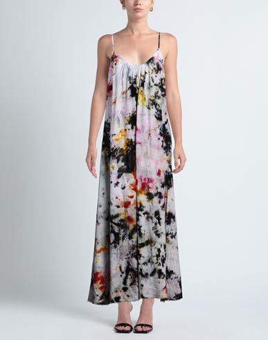 Woman Maxi dress Light grey Size S Cotton